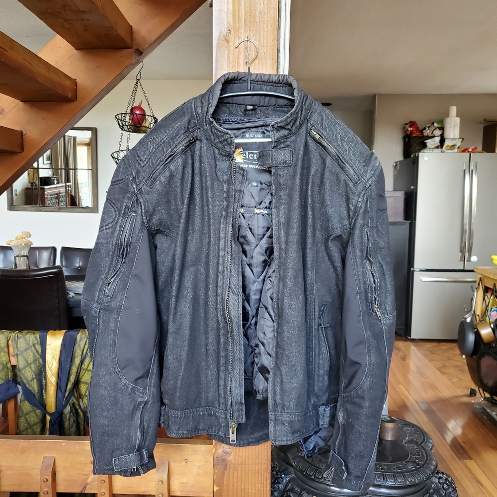Mens Xelement heavy cotton motorcycle jacket